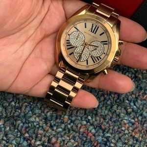 MK Bradshaw Chronograph Watch MK6321 RoseGold/navy